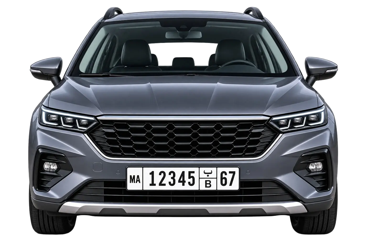 Voiture avec plaque auto